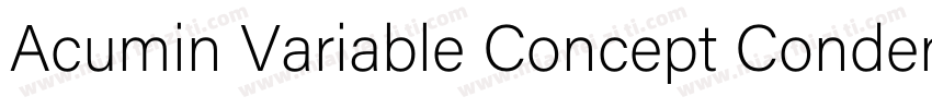Acumin Variable Concept Condense bo字体转换